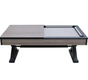 New High-End 7ft Indoor X-Leg Thick Slate <strong>3</strong>-in-1 Multi-Purpose Pool <strong>Table</strong>/Dining <strong>Table</strong> <strong>Set</strong> with 4 Chairs for Home Use - Product Image 3