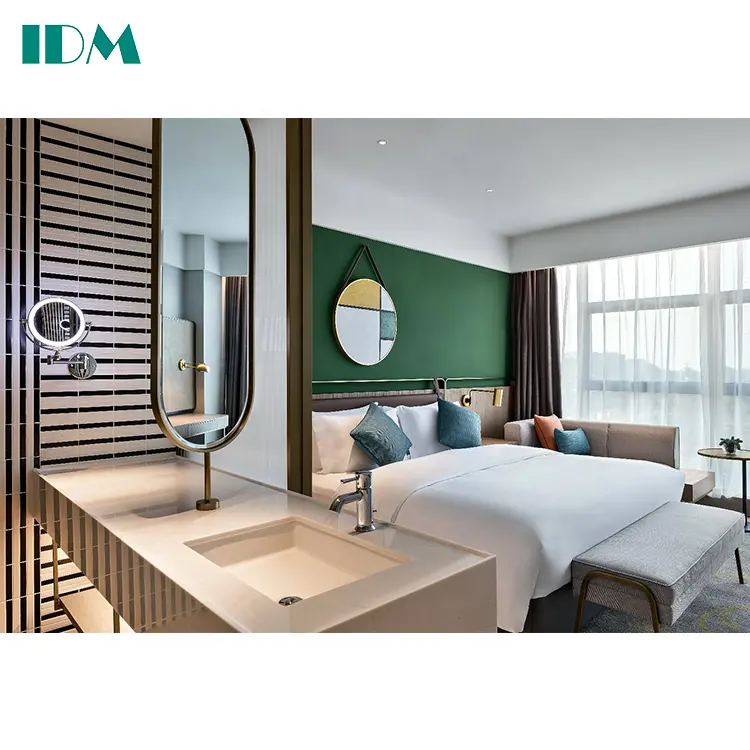 IDM 00202 Modern tasarım otel yatak odası mobilyası setleri 4 yıldız 5 yıldızlı otel