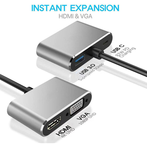 4合1 4k Usbc 3.1/31型Usb c Type-c至高清Mi + VGA + usb 3.0 + PD 100W转换器适配器电缆 - Product Image 3