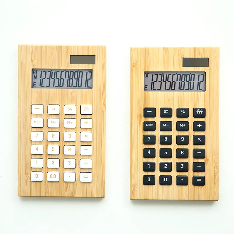 Escuela promocional Oficina Papelería comercial Examen 12 dígitos Mini calculadora solar de doble potencia para estudiante Max