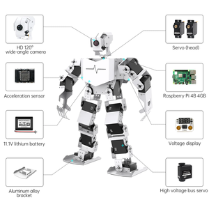Ahududu Pi 4B Bionic insansı Robot TonyPi nesne izleme akıllı AI görsel tanıma Python programlama öğretim
