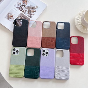 เคสโทรศัพท์ลายจิ้งจกจระเข้สำหรับผู้หญิง PU เคสครึ่งฝาสำหรับ iPhone 16 E 15 14 13 12 11 PRO MAX - Product Image 1