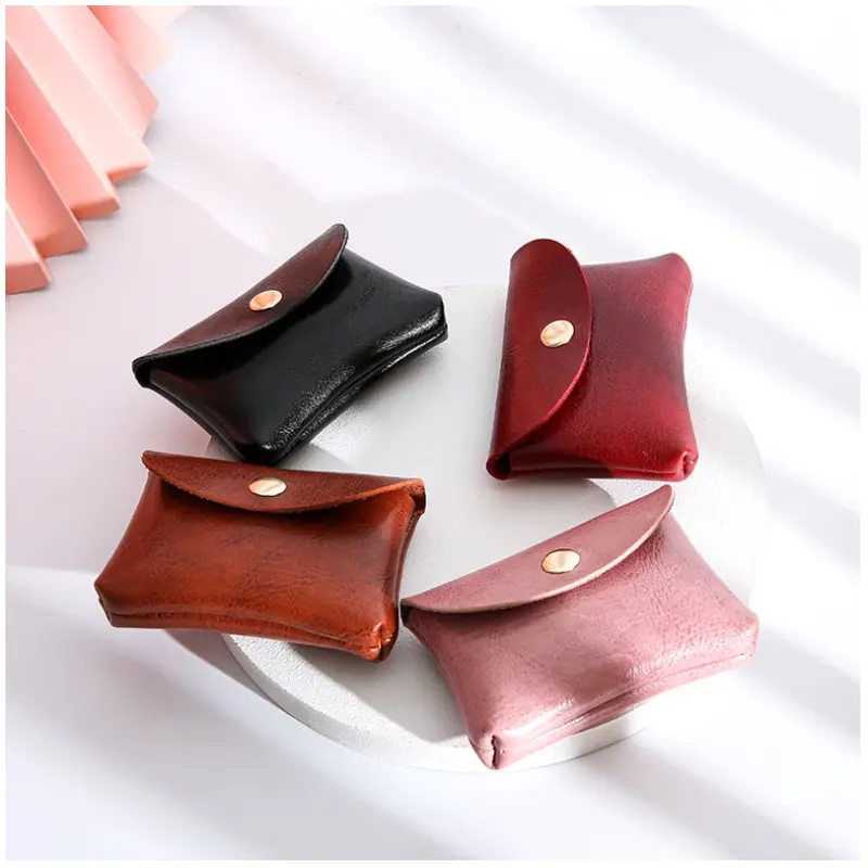 Coin Purses Moda PU Leather Mini Coin Bag Viagem Outdoor Money Pouch Para Senhoras Crianças