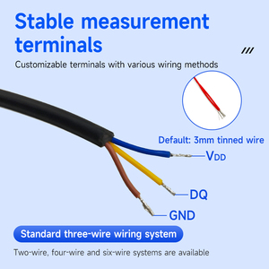 Termistor DS18B20 NTC Sensor de temperatura ambiente de 1m con mediciones precisas - Product Image 4