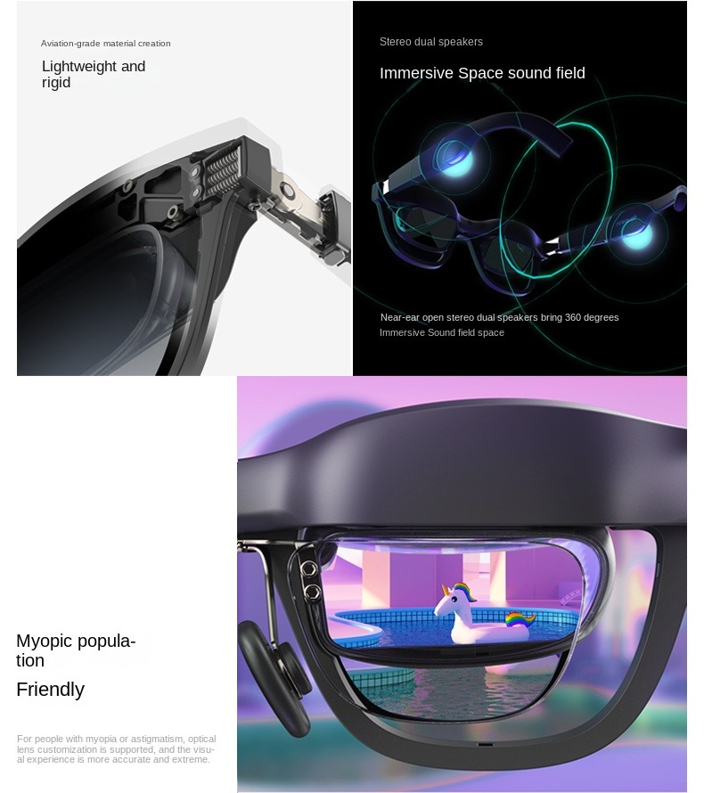 Nreal Air Smart AR Glasses Portable HD Private Giant Screen Viewing Mobile Computer Screen Projection Game Peripherals Glasses