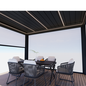 Cortina de Porta Deslizante Externa com Persianas de Pergola, Sistemas Zip, Acessórios, Motores de Sombreamento, Tela de Cortina Rolô - Product Image 6