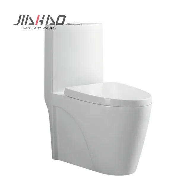 JIAHAO Toilette en céramique blanche, facile à nettoyer, montée au sol