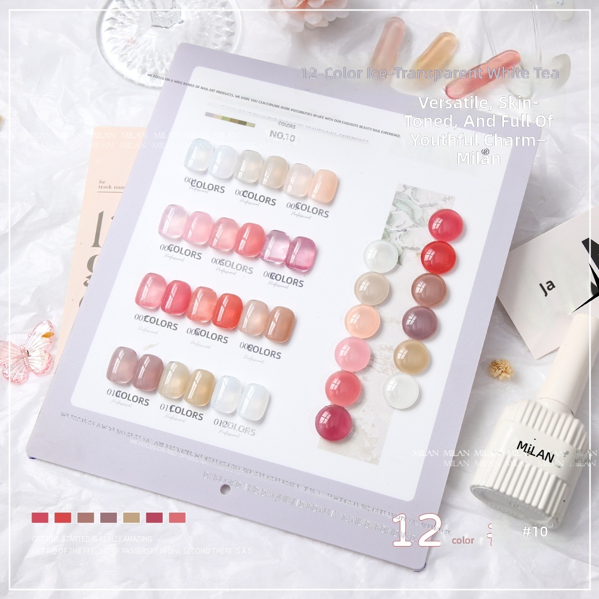 12-color ice-translucent white tea