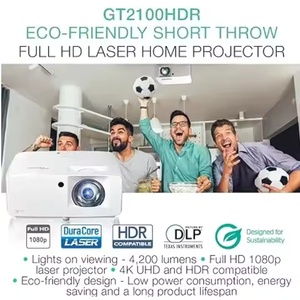 <strong>Optoma</strong> GT2100HDR Short Throw Laser Home Theater &amp; Gaming Projector 1080P Full <strong>HD</strong> 4K HDR Input Celling Mount Video Projector