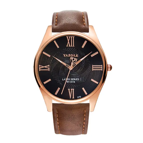 YAZOLE D-relojes de negocios para hombre, oem, personalizado, gran dial, minimalista, venta al por mayor, 370