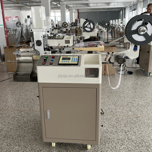 JC-3080B машина для ультразвуковой резки этикеток с автоматическим укладчиком для полиэфирной атласной ленты, этикетки для ухода за одеждой, аксессуары для одежды - Product Image 2