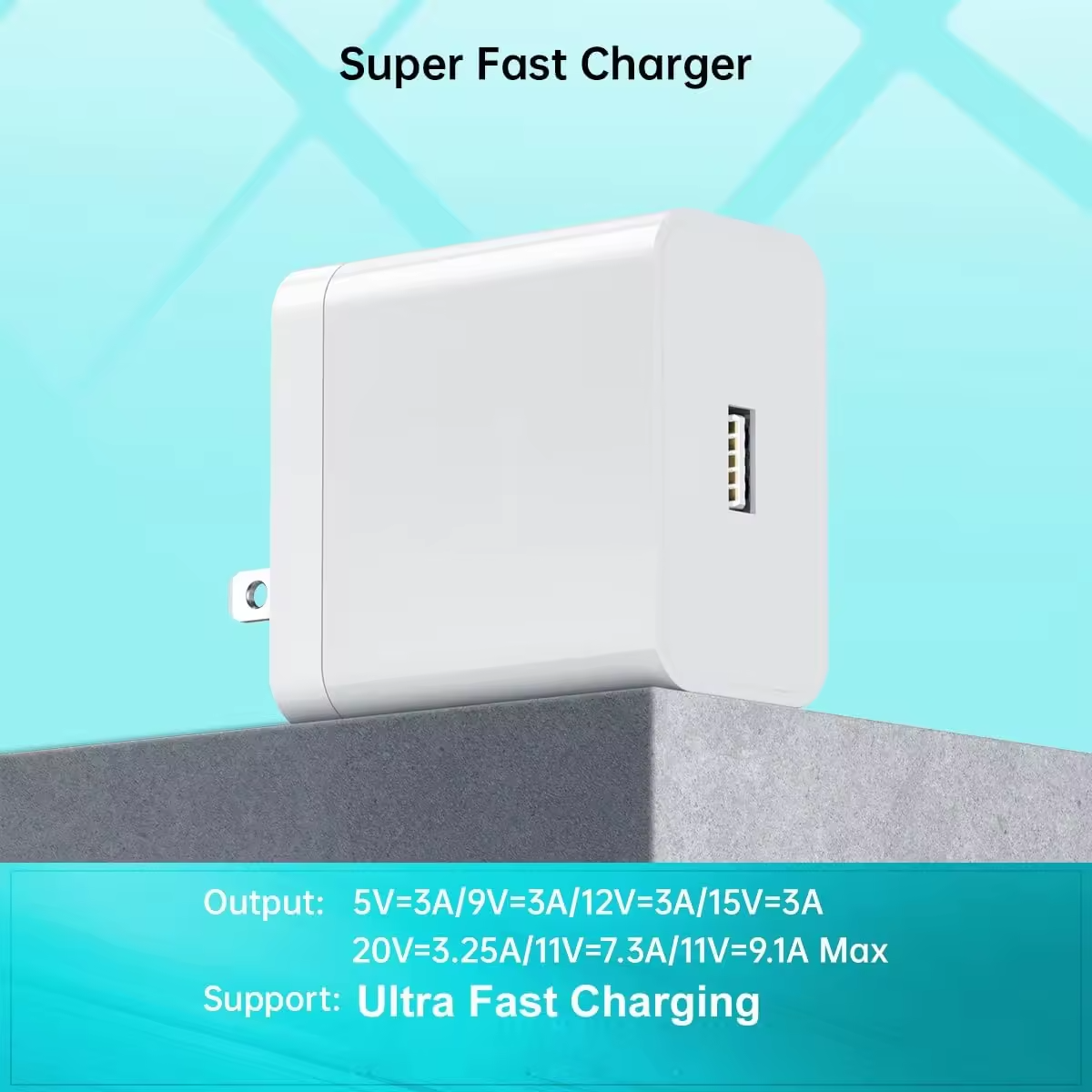 ที่ชาร์จสีขาว 100W