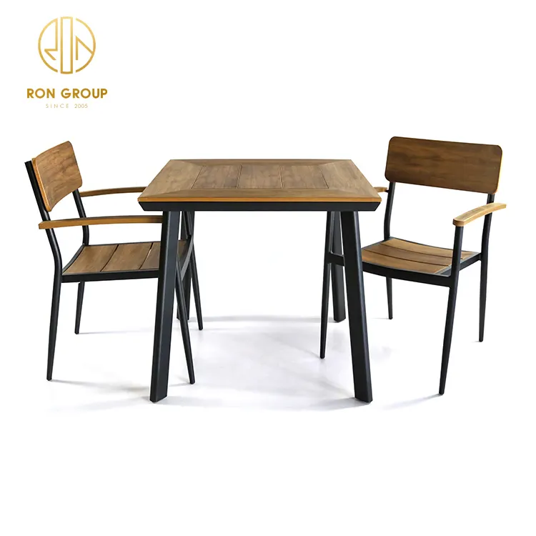 نوعية جيدة حديقة اللون الألومنيوم العقلية المواد مجموعة مقاعد الطاولة مقهى متجر في الهواء الطلق مطعم الأثاث للبيع بالجملة