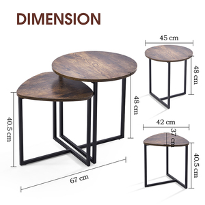 WIREKING Combaintion <strong>End</strong> <strong>Table</strong> MDF Top Side <strong>Table</strong> Metal Coffee <strong>Table</strong> - Product Image 5