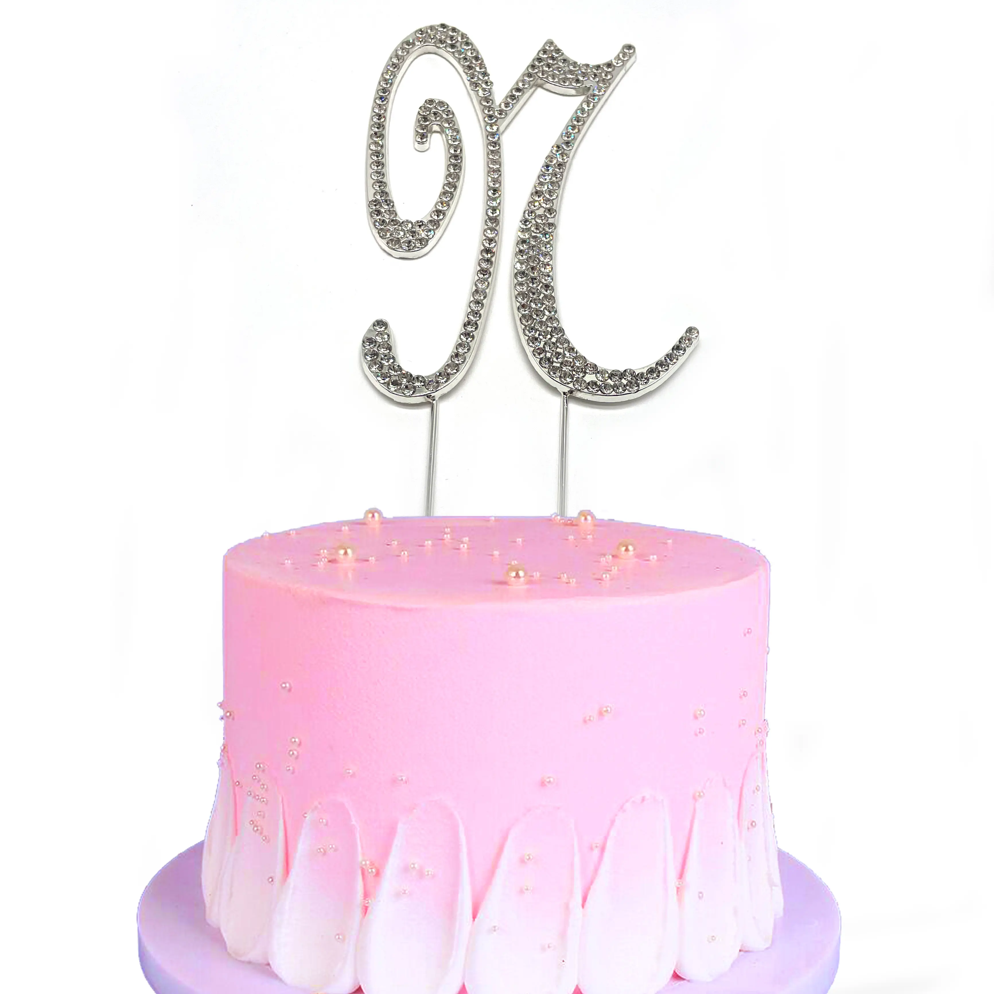 Lettera d'oro grande strass cristallo monogramma lettera "N" Cake Topper