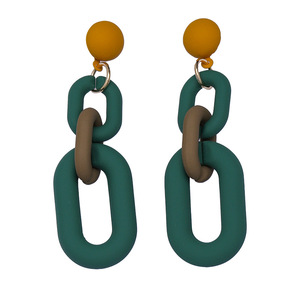 Màu xanh lá cây bông tai bạc kim phóng đại ánh sáng sang trọng cao cảm giác Bông tai thời trang tất cả mọi thứ tính khí đinh tán cá tính earri - Product Image 4