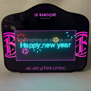 Benutzer definiertes Logo APP Programmier bares Scrollen LED Message Board Zeichen Nachtclub Bar VIP Glorifier Display Champagner flasche Presenter - Product Image 3