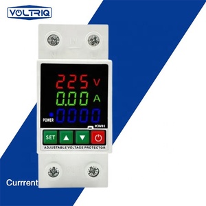 AC 63A 110V 230V 3IN1 Adjustable Over Under <strong>Voltage</strong> Short Circuit Relay Current protection Kwh Power Watt Meter for Home Use - Product Image 1