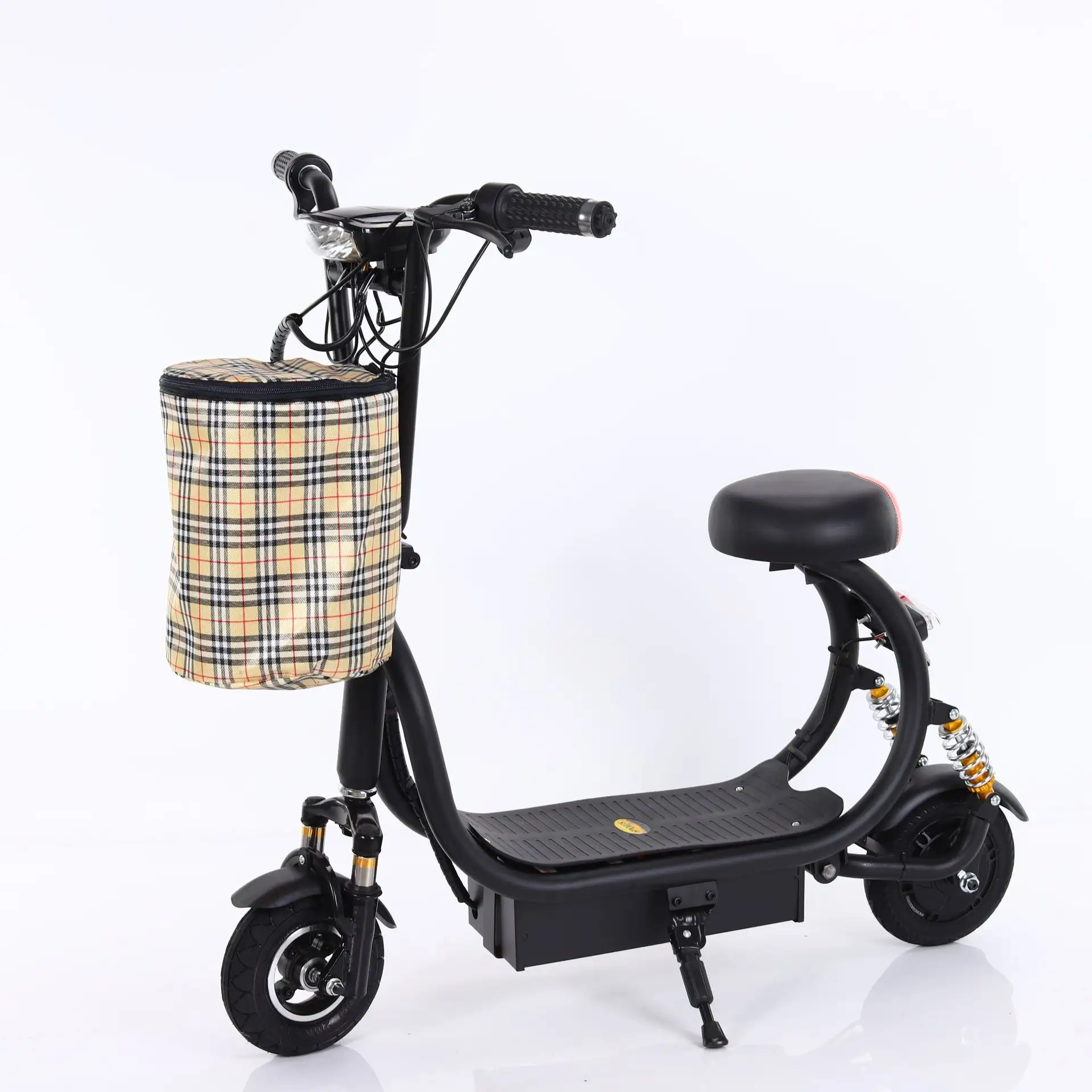 Patinete eléctrico con asiento para adultos, mini scooter Eléctrico plegable de dos ruedas, barato, de China