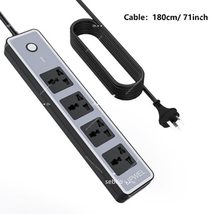 Enchufe de extensión universal AU con interruptor 3 toma de corriente USB con 3 / 4 salidas toma de corriente múltiple con protección contra sobretensiones