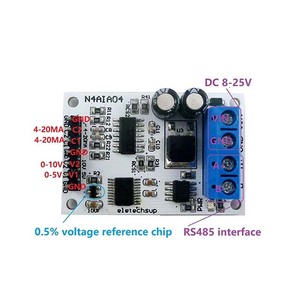 4-20MA RS485 collettore dati analogico di tensione e corrente ADC Modbus RTU 03 06 codice funzione - Product Image 4
