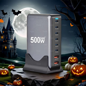 PSDA 500W Gan 8 port hızlı şarj istasyonu 6 USB-C ve 2 USB-A Hub blok masaüstü güç şarj 100W 65W PD çıkış uygun - Product Image 3