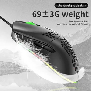 批发光学有线发光二极管RGB游戏鼠标轻型游戏玩家鼠标6400 DPI电脑Usb有线鼠标游戏 - Product Image 2