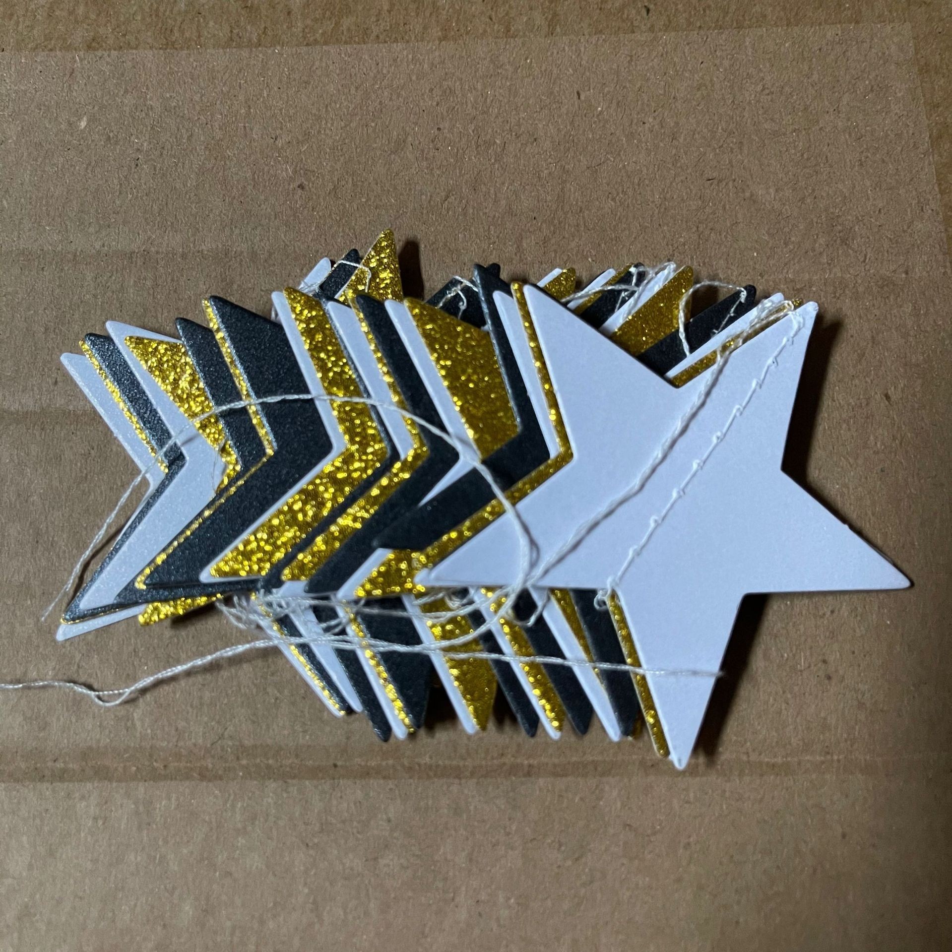 Gold Black White Glitter