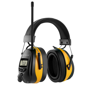 Protetores Auriculares Eletrônicos com Rádio AM/FM Bluetooth 5.4, Abafadores de Ruído de Segurança para Proteção Auditiva, Fone de Ouvido com Microfone - Product Image 1