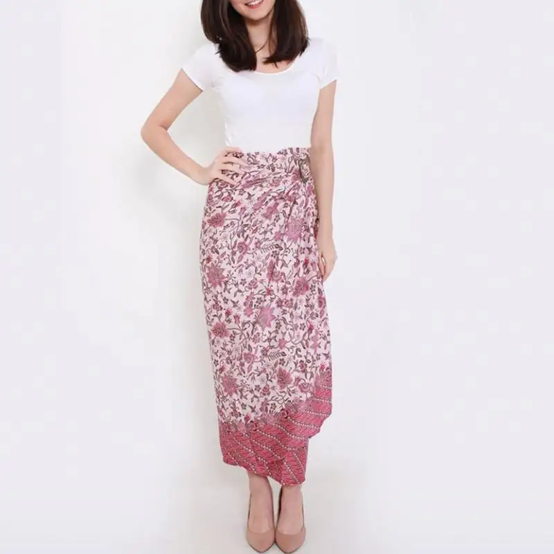 New Model Party Vanity Pink Dress Linen / Cotton Women Clothing Geometric Singapore Sarong