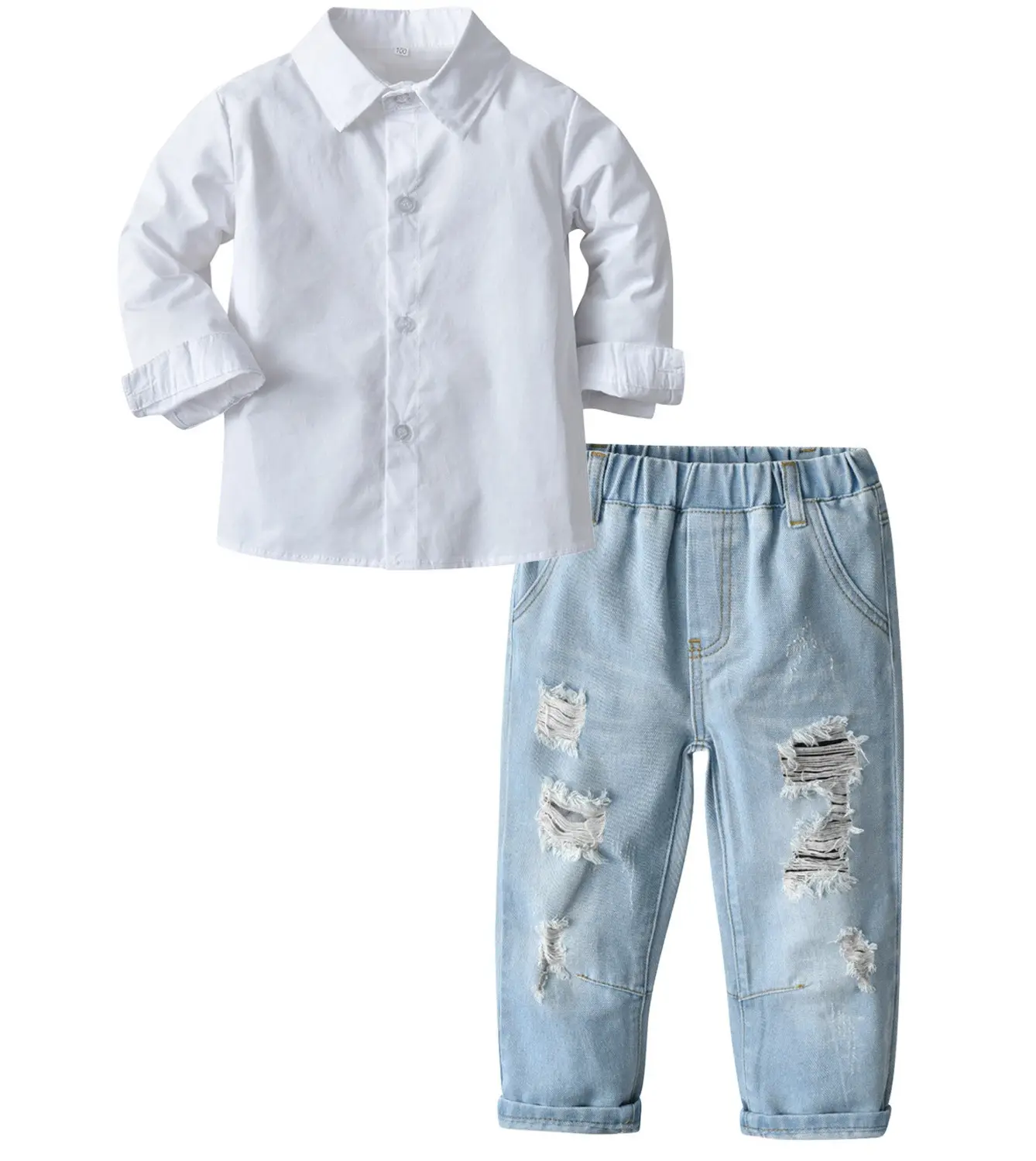 2023ชุดเสื้อผ้าเด็กผู้ชาย, เสื้อผ้าฝ้ายแขนยาว + กางเกงขายาว