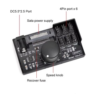 Controller di velocità della ventola del Computer/Hub ad alta potenza Sata DC Controller di potenza NAS controllo della velocità della ventola del Server regolazione della velocità PWM - Product Image 2