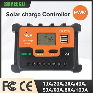 SUYEEGO 12v 24v batteria auto 10A 20A 30A 40A 50A 60A pcb scheda pwm piccolo regolatore di carica solare micro