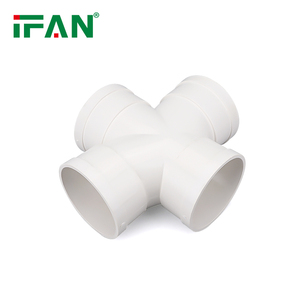 IFAN BS 3505 Durable UPVC Pipe Fitting 110mm Flat Four <strong>Way</strong> UPVC Fitting Customized UPVC <strong>PVC</strong> Fittings