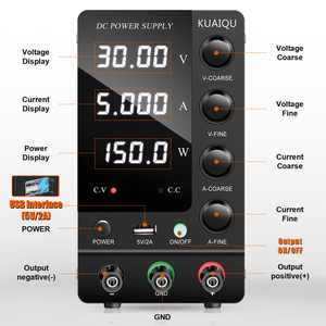 KUAIQU SPS-C3206 32V 6A Digital Adjustable DC Power Supply Electrical Maintenance Stabilized Plating &amp; Welding Tools