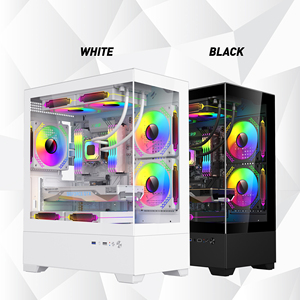 Venta caliente de fábrica de vidrio templado caja de la computadora Gaming Atx Pc Case OEM personalizado caja de la PC de escritorio con fuente de alimentación - Product Image 5