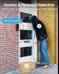 Kamera Bel Pintu WiFi Terbaru Tahan Air IP65 Bertenaga Baterai 5MP Sudut Lebar 190 Derajat <span class=keywords><strong>Audio</strong></span> Dua Arah Interkom Aplikasi CloudEge Tenaga Surya - Product Image 3