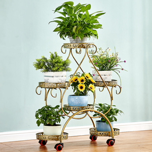 现代白花植物盆架、室外阳台地板花园架、北欧花架婚礼摆件 - Product Image 2