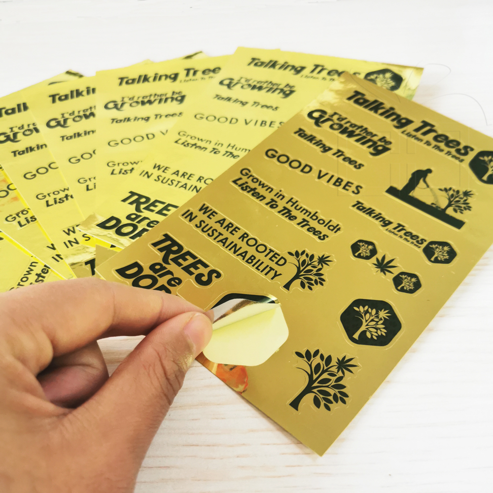 feuille d'autocollants en feuille d'or