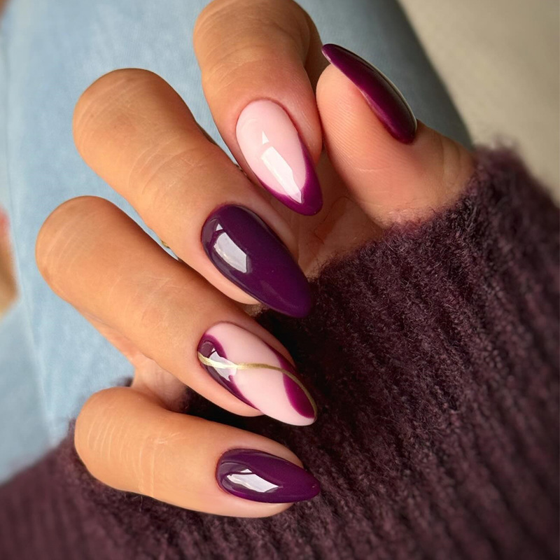 Bz1617 purple pink gold edge