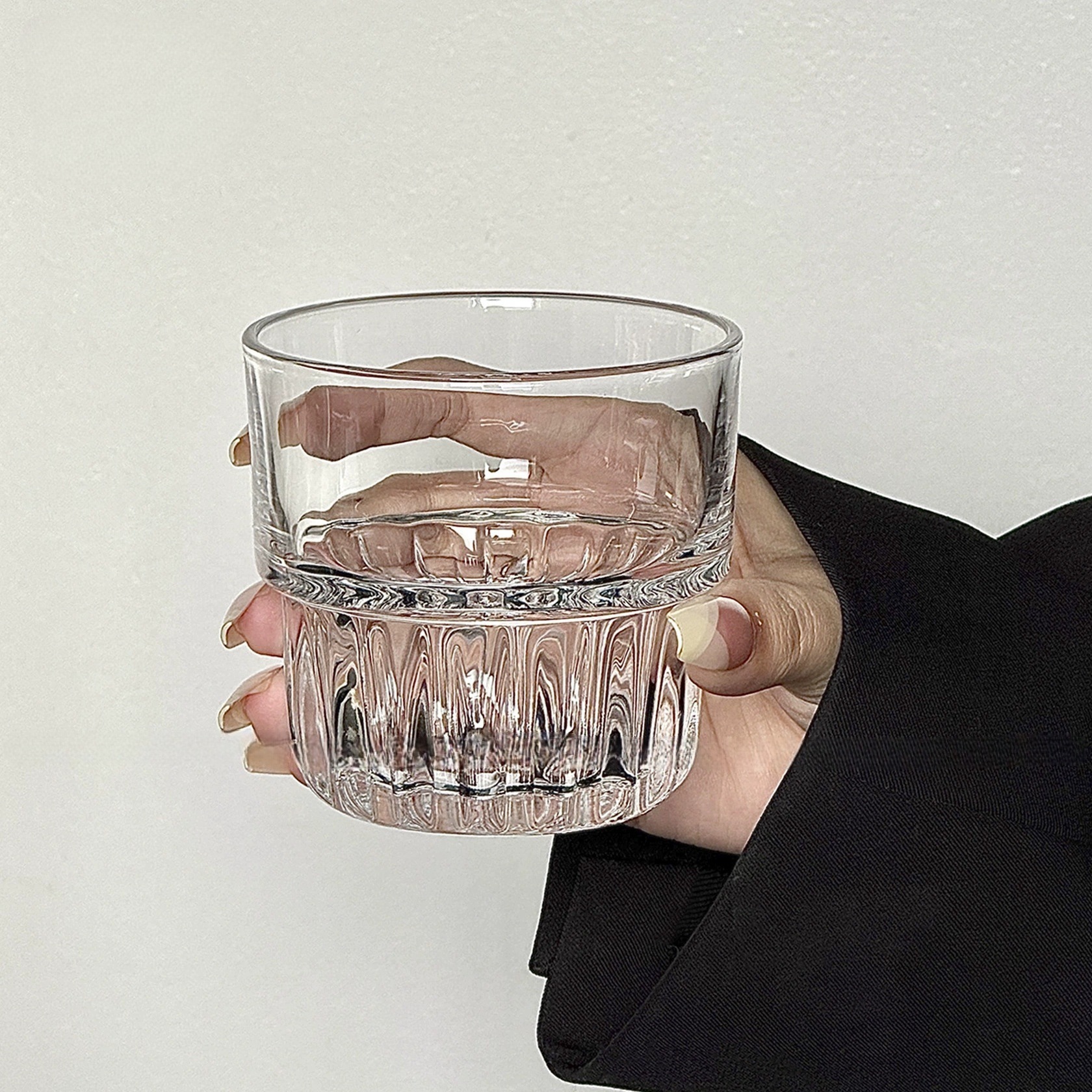 Stackable cups, one light cup