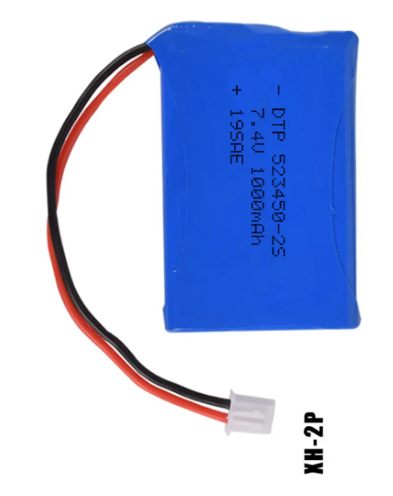 China Lipo Rechargeable Battery Pack 523450 2S 7.4v 1000mah Rechargeable Li-polymer Battery Pack
