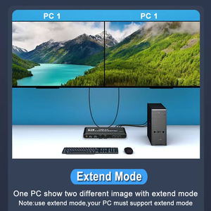 2x2 HDMI kvm开关4K 60hz双显示器KVM HDMI扩展显示器USB KVM切换器2进2出，用于2台计算机共享2台显示器 - Product Image 4
