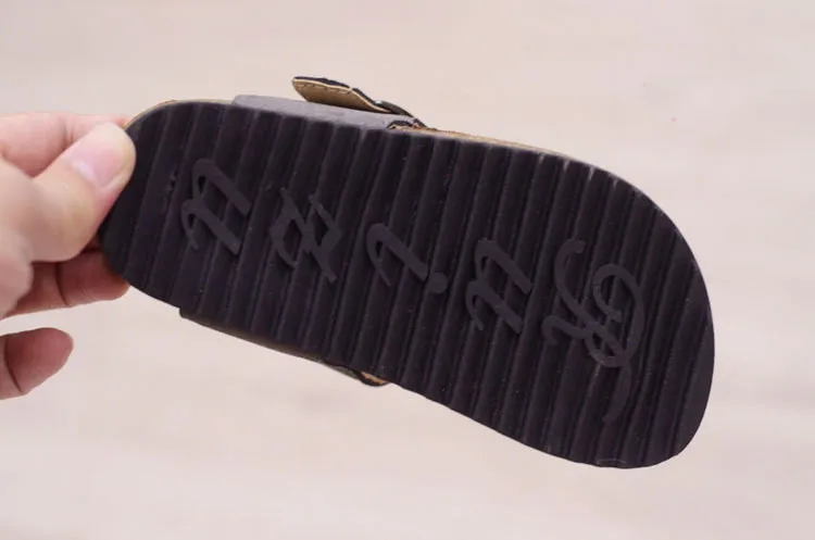 2021 Children Cork Slippers Fashion Summer Slides Sandals Anti-slip Casual Kids Shoes