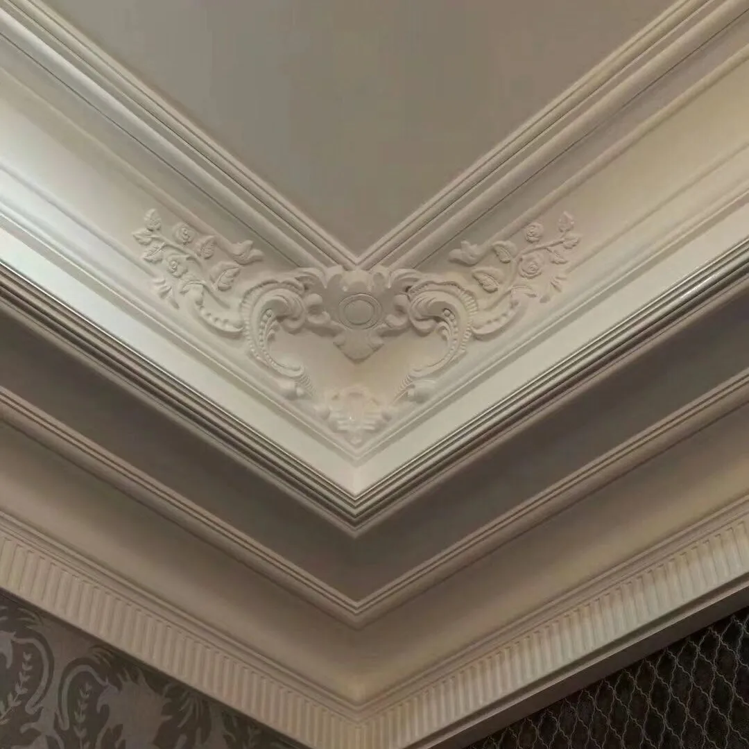 Living Room Interior Art Decoration Carving Ceiling Cornice Moulding Of Polyurethane Products For Sale