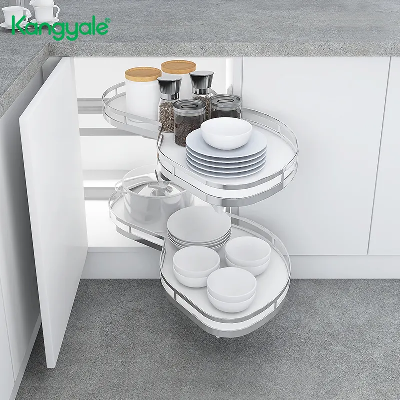 Kangyale più venduto armadio da cucina angolo cieco estraibile Organizer Susan magico angolo mensola S carosello angolo altalena vassoio