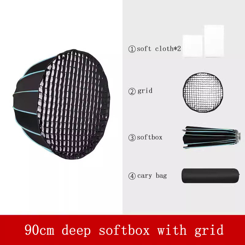 Softbox de 90 cm de profondeur + grille