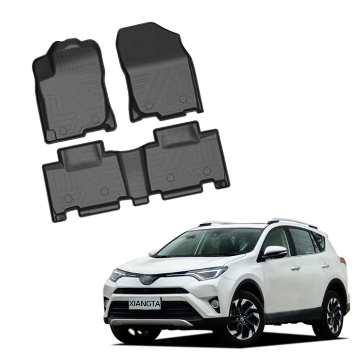 Alfombrillas delanteras y traseras de TPE de alta calidad, para Toyota RAV4 2014 + Tpe, accesorios para coche, alfombrillas para el suelo