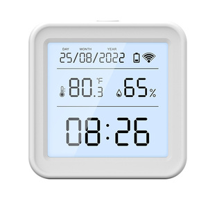 LEDEAST ZTH08 Tuya Mini Zigbee <strong>Temperature</strong> and <strong>Humidity</strong> <strong>Sensor</strong> LCD Display <strong>Temperature</strong> <strong>Humidity</strong> Meter Work with Alexa - Product Image 2