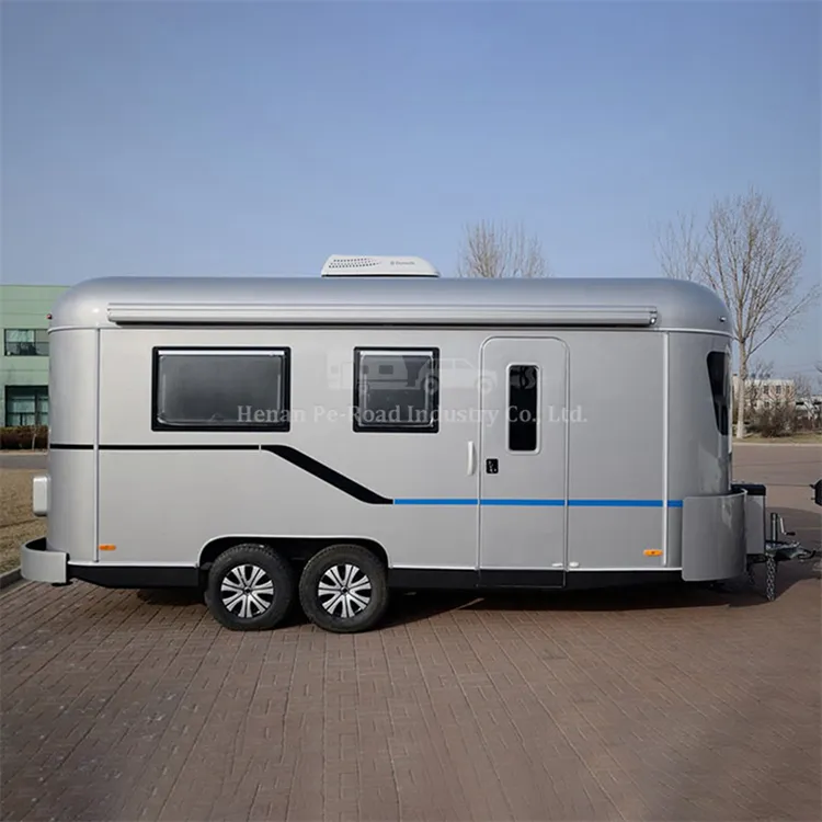 알루미늄 Airstream 여행 트레일러 호화스러운 야영자 Rv 이동할 수 있는 가정 도로 2 방 고품질 캐러밴과 Motorhom 떨어져